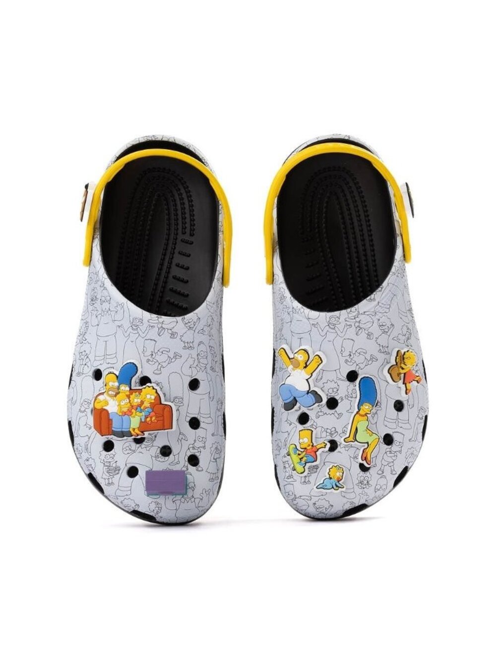 CROCS X The Simpson Family Classic Clog Jibbits Included Men's Size 12